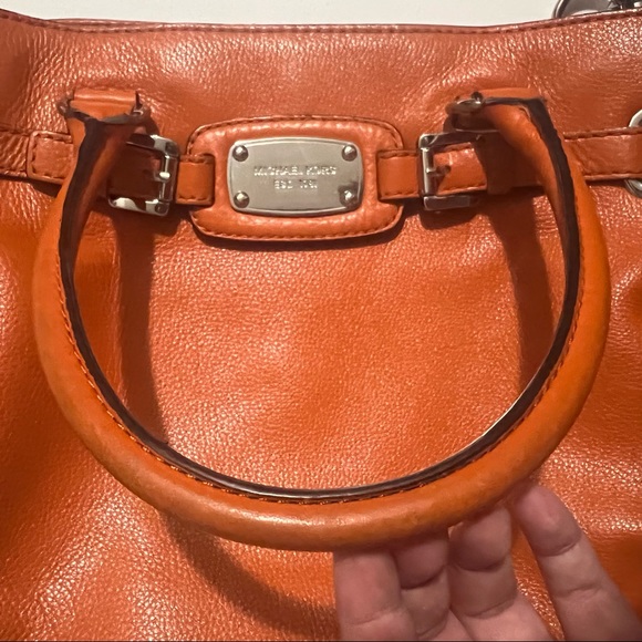 Michael Kors Orange Hamilton Satchel - Picture 8 of 13